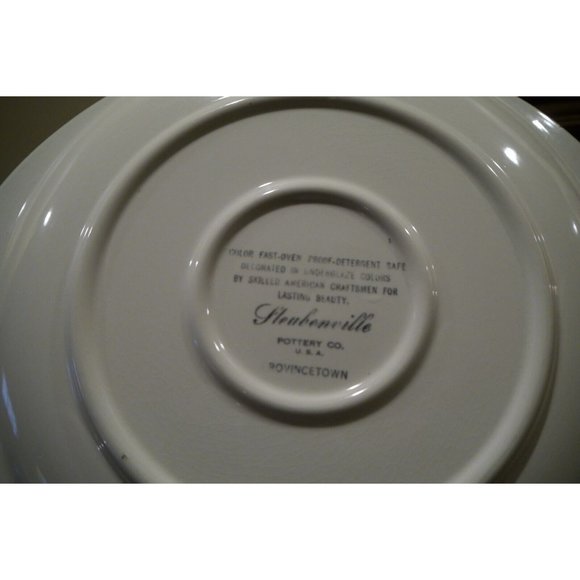 RARE Vintage Steubenville Pottery "PROVINCETOWN" Oval Serving Platter USA 14x12" - Picture 4 of 12